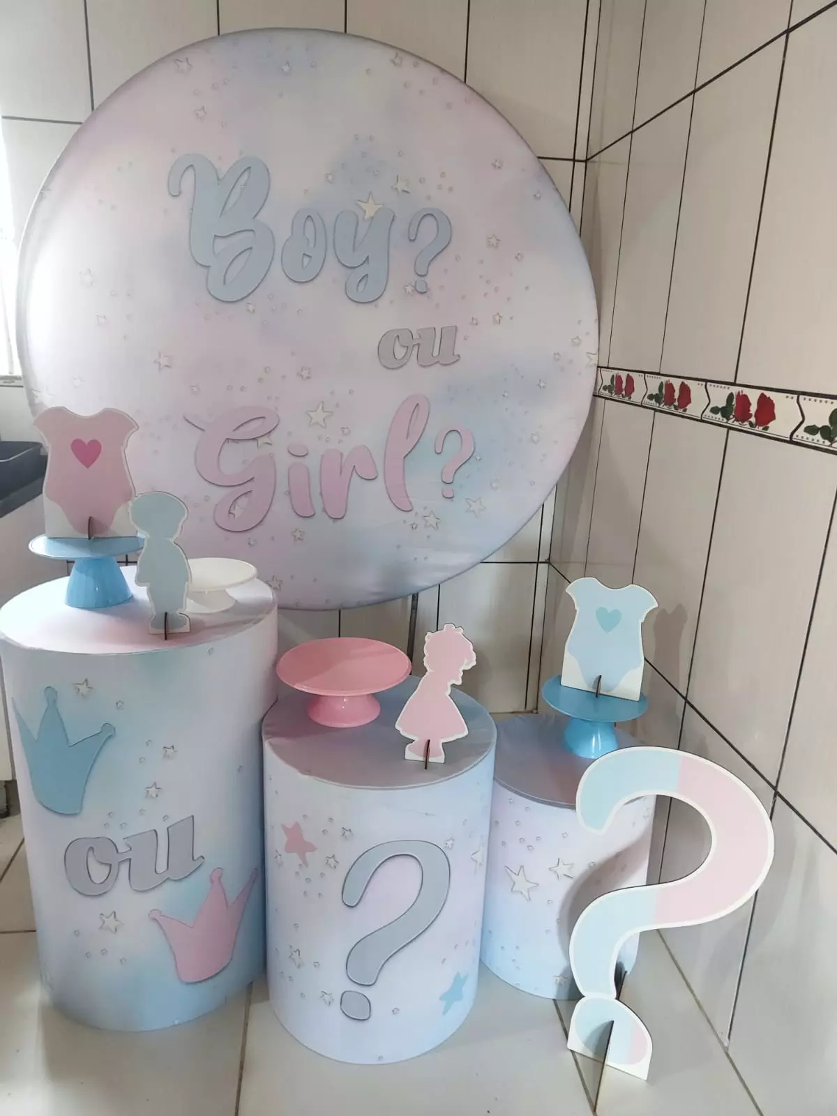 Kit pegue e monte - Chá Revelação Boy ou Gilr