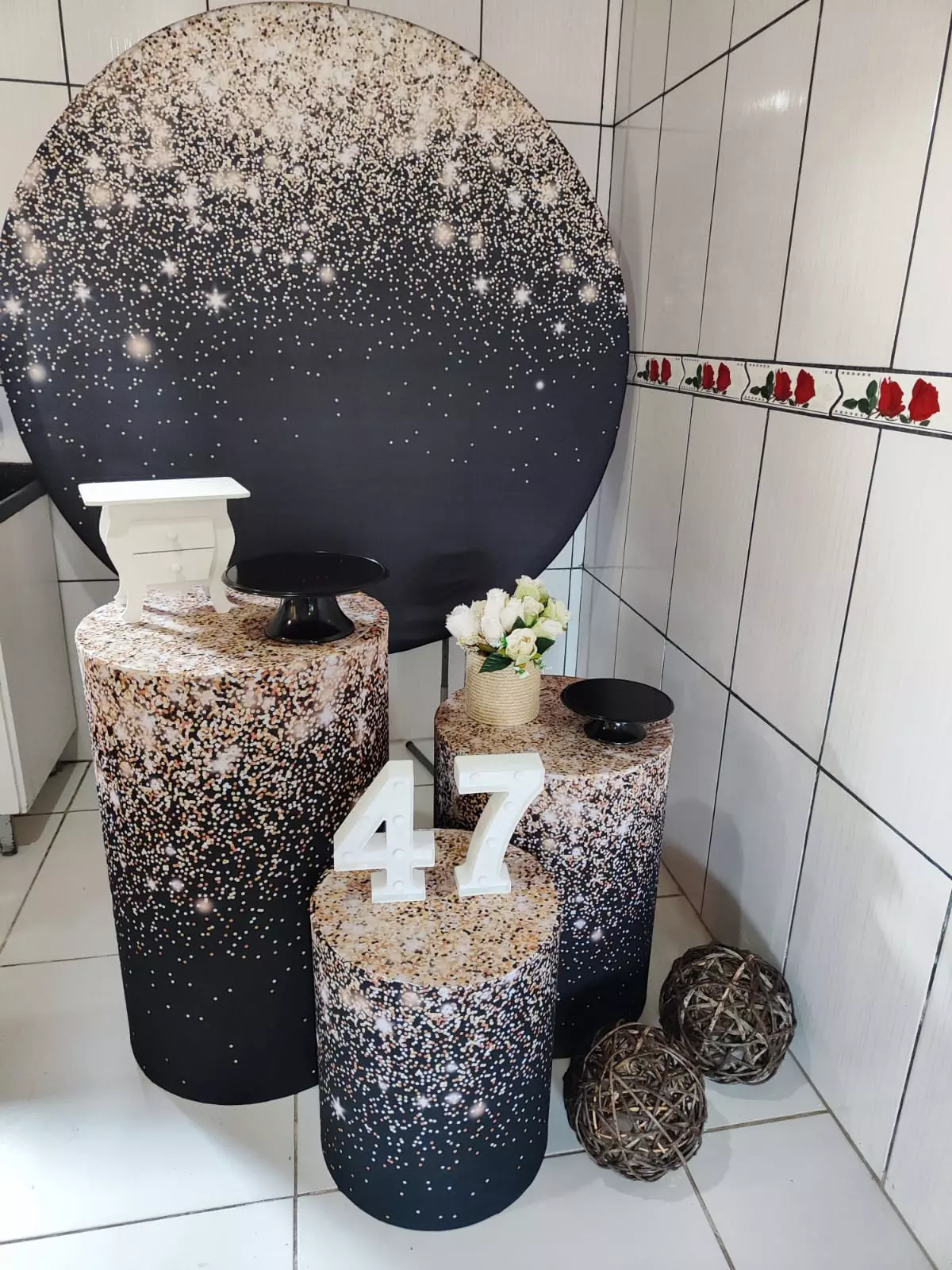 Kit Pegue e Monte - Preto com Dourado