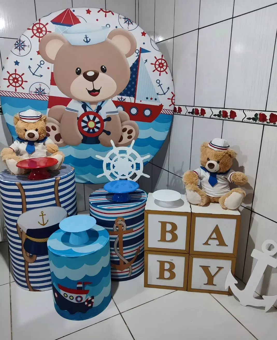 Kit Pegue e Monte - Ursinho Marinheiro