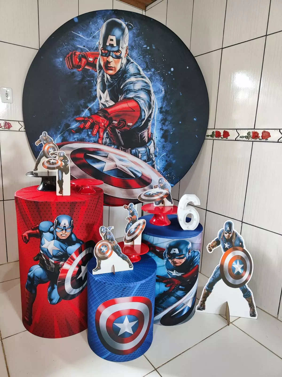 Kit Pegue e Monte - Capitão américa