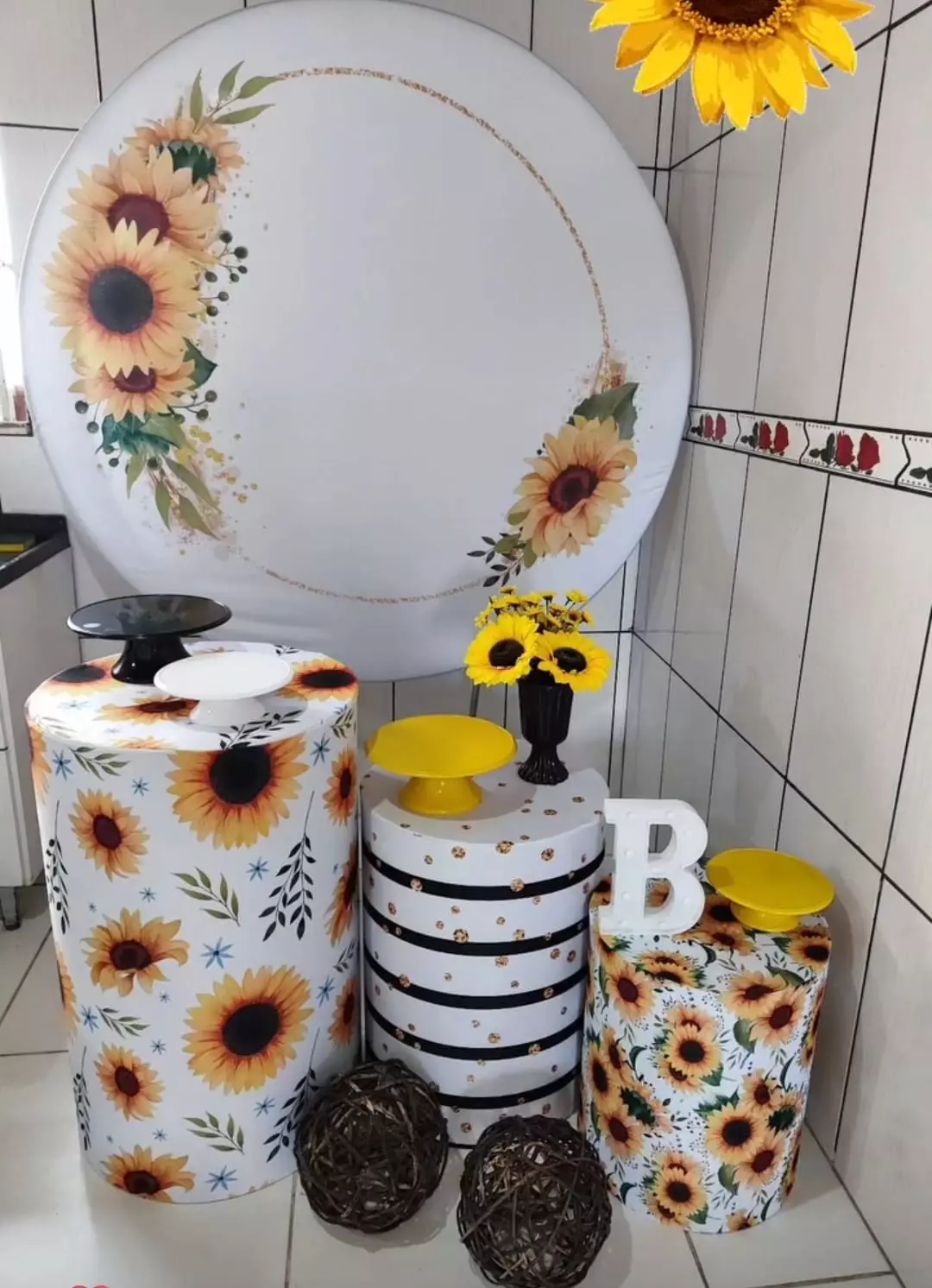 Kit Pegue e Monte - girassol