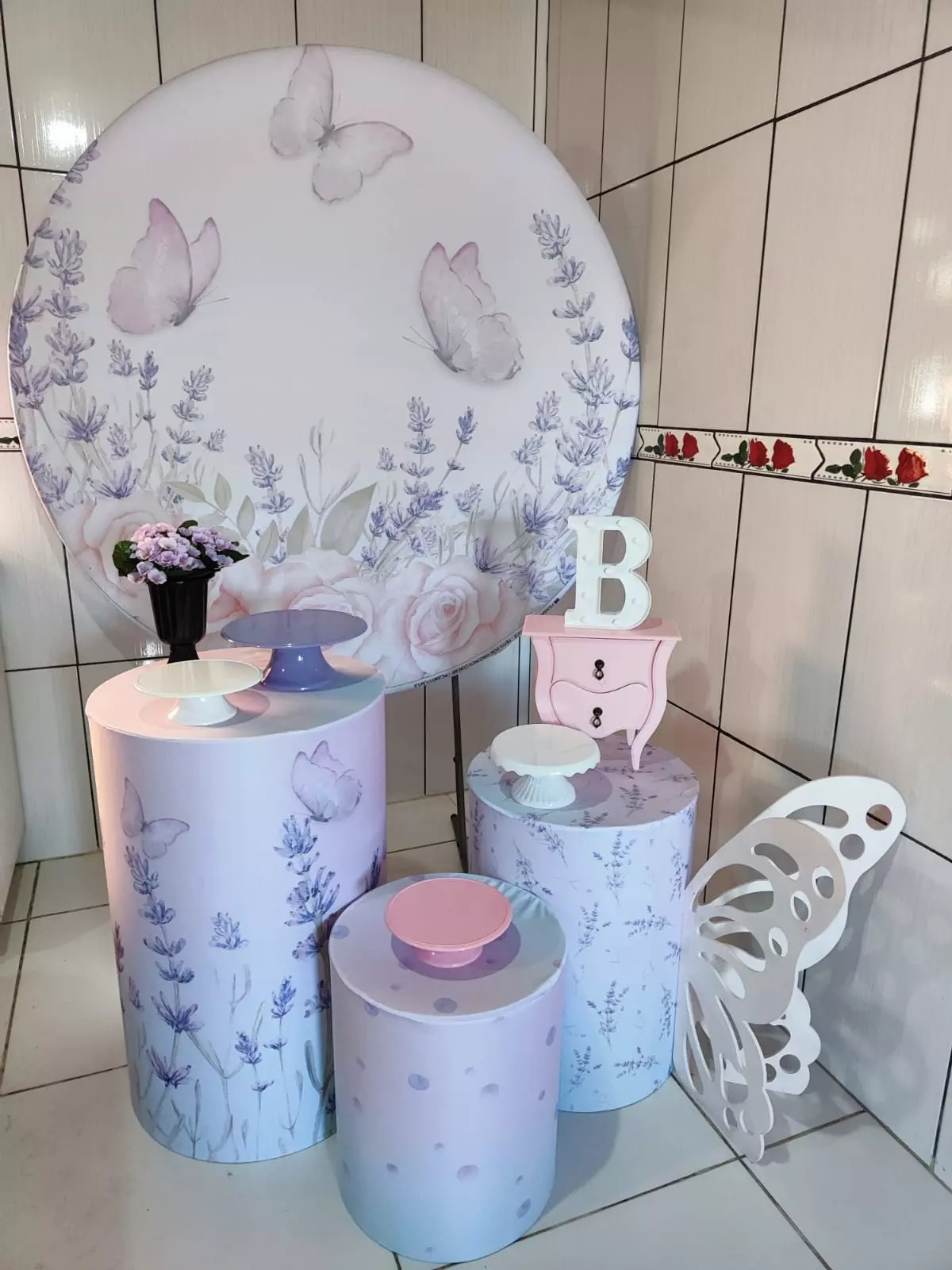 Kit pegue e monte - Borboleta Lilás