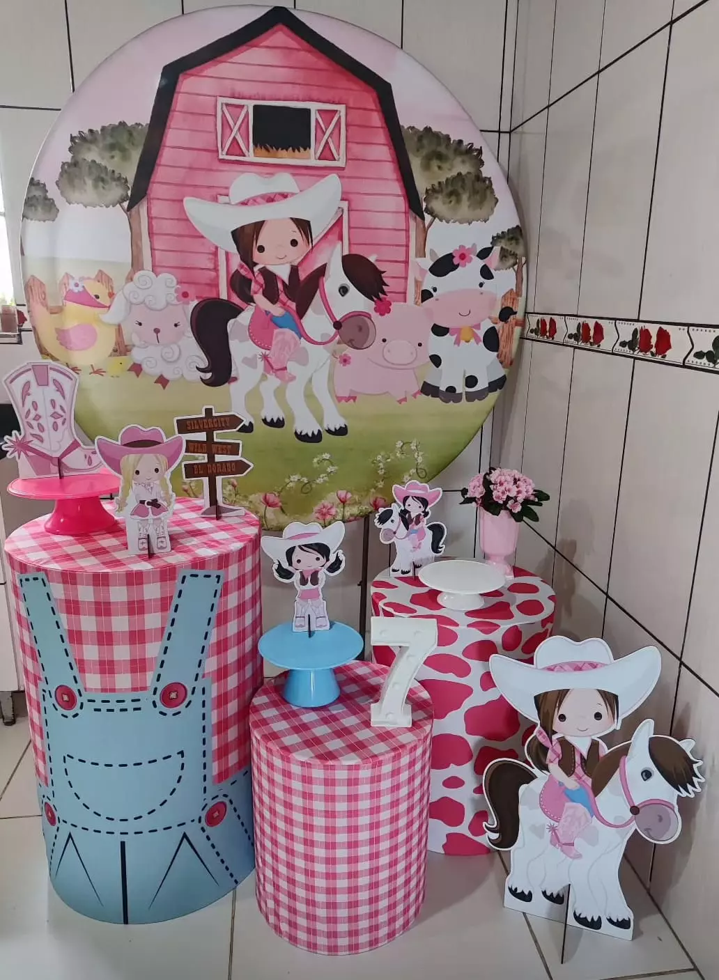 Kit Pegue e Monte - Fazendinha Rosa